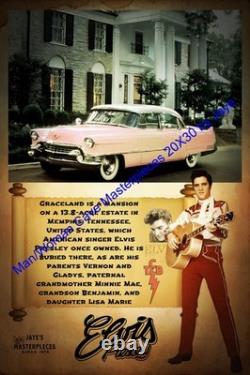 Elvis Presley Rare vintage 20x30 withCOA, About Graceland