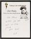 Elvis Presley Rare Vintage 2, 8x10 Canvas Letter In A Custom Frame