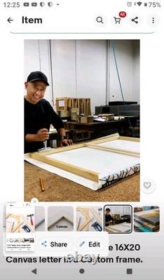 Elvis Presley Rare vintage 2, 8X10 Canvas letter in a Custom frame