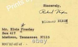 Elvis Presley Rare vintage 2 8x10 Canvas letter From President Nixon