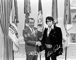 Elvis Presley Rare vintage 2 8x10 Canvas letter From President Nixon