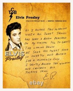 Elvis Presley Rare vintage handwriting 16X20 letter on Canvas reprint