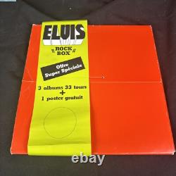 Elvis Presley Rock Box 3LP VG+ W Poster Rare Set Memphis