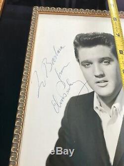 Elvis Presley SIGNED and Framed PSA PSA/DNA COA Autograph 8x10 RARE UV GLASS