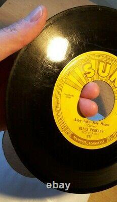 Elvis Presley SUN Records # 217 Original 45 rpm push marks RARE 1955 pressing