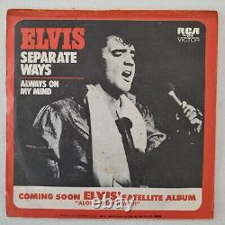 Elvis Presley Separate Ways Ultra Rare Original 7 Israel 74-0815