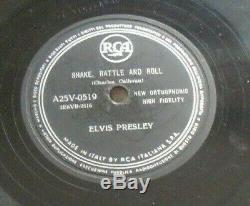 Elvis Presley Shake Rattle And Roll Rare 78 RPM 10 Italy Rca Italiana 1950's