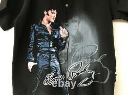 Elvis Presley Short Sleeve Button up Shirt by Dragonfly Clothing Size Large RARE