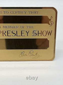 Elvis Presley Show Backstage Pass TCB Rare Blank Metal Las Vegas Vintage