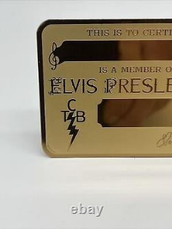 Elvis Presley Show Backstage Pass TCB Rare Blank Metal Las Vegas Vintage