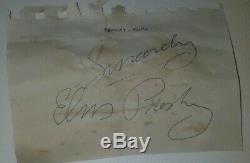 Elvis Presley Signed Autograph 1956 Rare