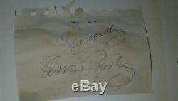 Elvis Presley Signed Autograph 1956 Rare