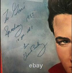 Elvis Presley Signed Autograph Litho Print Rare Jsa Authentic