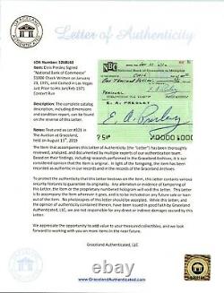 Elvis Presley Signed Cancelled Check Graceland Rare Variation LOA PSA/DNA MINT 9