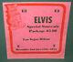 Elvis Presley Souvenir Package Envelope Las Vegas Hilton 1975 Rare Pink