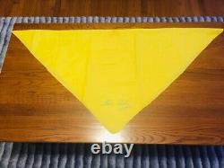 Elvis Presley Stage Used Scarf Rare Yellow With Blue Facsimile Signature