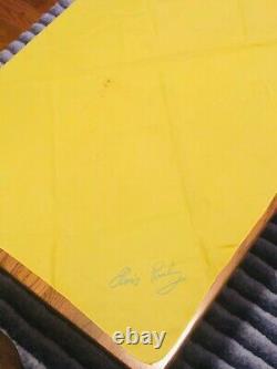 Elvis Presley Stage Used Scarf Rare Yellow With Blue Facsimile Signature