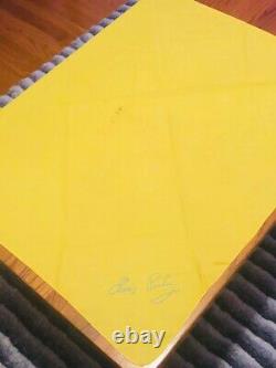 Elvis Presley Stage Used Scarf Rare Yellow With Blue Facsimile Signature