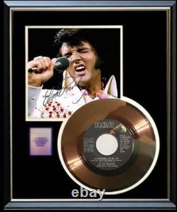 Elvis Presley Steamroller Gold Record 45 W-printed Signed Autograph Rare