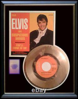 Elvis Presley Suspicious Minds 45 RPM Gold Record Rare Non Riaa Award