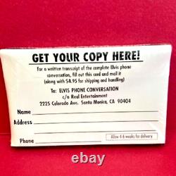 Elvis Presley Taped Phone Conversation With Red West Vintage and RARE Sealed