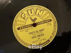 Elvis Presley That's All Right Blue Moon of Kentucky Sun 78 1954 Alan Freed RARE