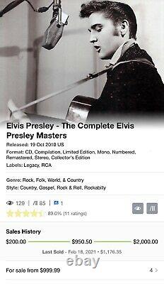 Elvis Presley- The Complete Elvis Presley Masters 30CD Box 2010 2nd Ed MONO RARE