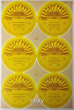 Elvis Presley The Sun Years Sun Record Label Test Sheet Rare Vintage 1977