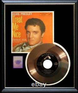 Elvis Presley Treat Me Nice 45 RPM Gold Record Non Riaa Award Rare