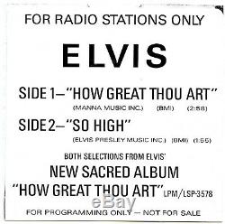 Elvis Presley USA 45 RCA SP-45-162 How Great Thou Art & So High SUPER RARE READ