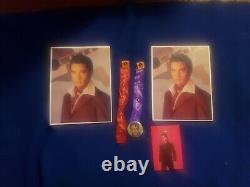 Elvis Presley Very Rare 2 Ribbon Elvis Enterprise Pins For Officers Luncheon