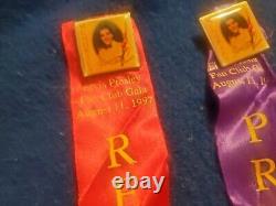 Elvis Presley Very Rare 2 Ribbon Elvis Enterprise Pins For Officers Luncheon