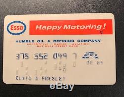 Elvis Presley. Very Rare. Original. Esso Credit Card. 1969