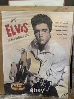 Elvis Presley Vintage 1995 Fossil Watch Promotional Poster 20 x 30 Rare READ