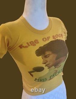 Elvis Presley Vintage T-Shirt 1973 Cropped Women's Baby T Ultra Rare Size XS/S