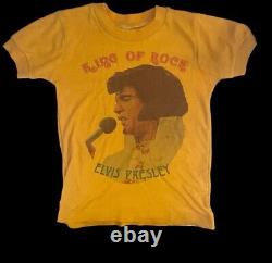 Elvis Presley Vintage T-Shirt 1973 Cropped Women's Baby T Ultra Rare Size XS/S