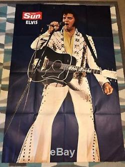 Elvis Presley Vintage & Very Rare 1977 The Sun Newspaper Poster 40x60 HUGE