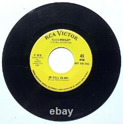 Elvis Presley We Call On Him 7 45 PS Promo RCA Victor 47-9600 VG+ Rare Gospel