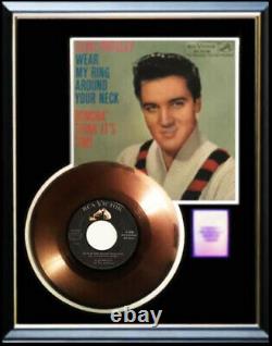 Elvis Presley Wear My Ring Around Your Neck Gold Metalized Record 45 RPM Rare