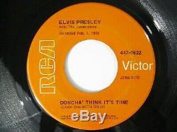 Elvis Presley Wear My Ring / Doncha Think Its Time Orange Label 447-0622 Rare