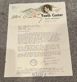 Elvis Presley Youth Center Tupelo Stationary With Envelope 1960 RARE Mayor Ballard