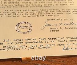 Elvis Presley Youth Center Tupelo Stationary With Envelope 1960 RARE Mayor Ballard