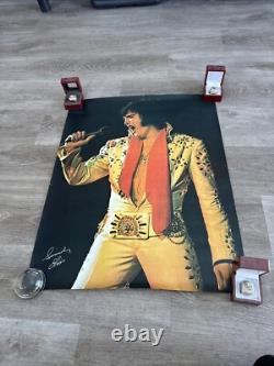 Elvis Presley concert poster 1972 Red Lion Suit 22 x 28 All Star Shows Rare