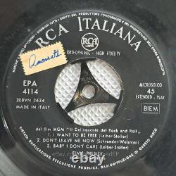 Elvis Presley /jailhouse Rock /i Want To Be Free / Italy Ep 45 Rca Italiana Rare