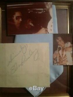 Elvis Presley photo and Autograph with detailed Photo and scarf RARE