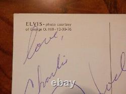 Elvis Presley rare Charlie Hodge signed vintage post card