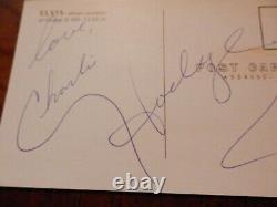 Elvis Presley rare Charlie Hodge signed vintage post card