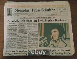 Elvis Presley's Death Newspaper Memphis Press-scimitar Rare Home Edition