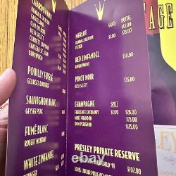 Elvis Presley's Memphis 126 Beale St Restaurant Menu Folder Set w Inserts Rare