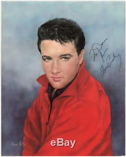 Elvis Presley signed autographed 16x20 lithograph! RARE! Consola! Authentic